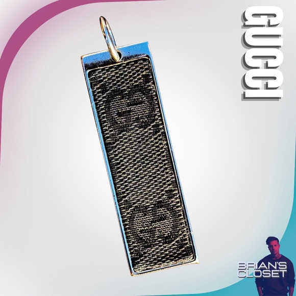 GUCCI Pre-Owned Silver & Black Canvas Monogram Keychain - Picture 3 of 15